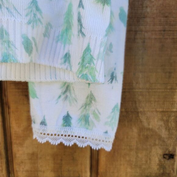 Polkadot England Fir Tree Print 2 Piece Pajama Set Girls Size 12 Year - Picture 3 of 9